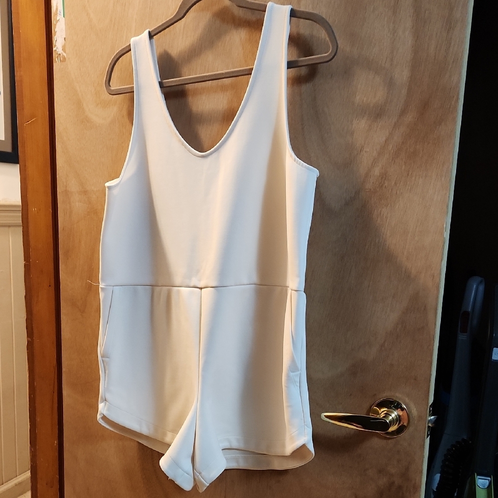a new day Soft Cream Sleeveless Romper